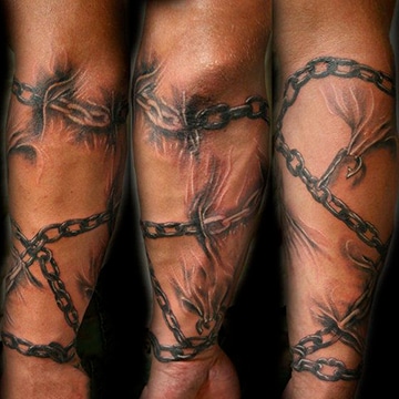 tatuajes de cadenas en el brazo para hombres