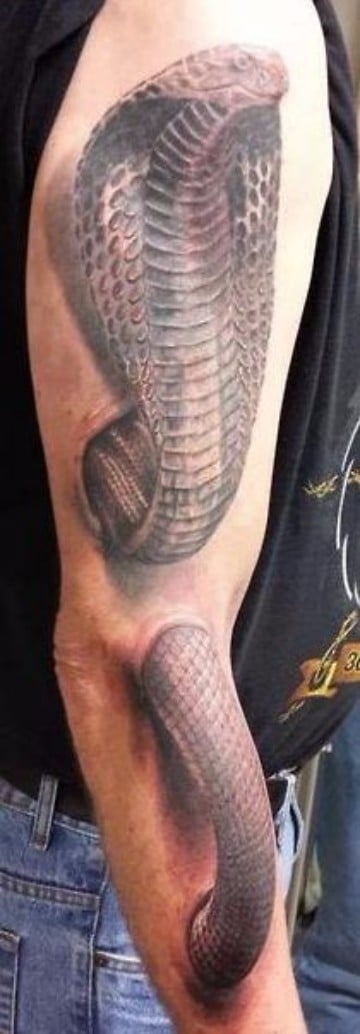 tatuajes de cobras en el brazo 3d