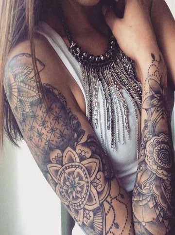 tatuajes para todo el brazo completo en mujeres