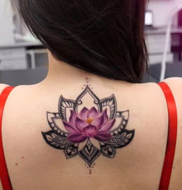 imagenes de flor de loto para tatuar en colores