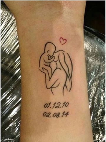tatuajes de fechas de nacimiento para mujer