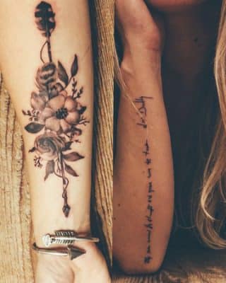 tatuajes de flechas para mujeres en el brazo