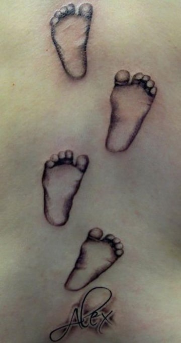tatuajes de huellas de bebe imagenes
