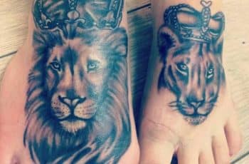 Diseños de tatuajes de rey y reina para hombres y mujer