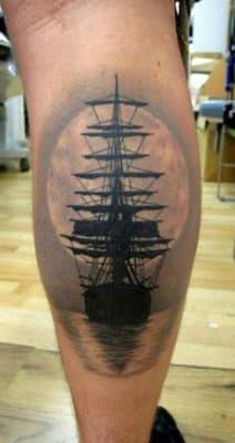 tatuajes en el chamorro para hombre barco