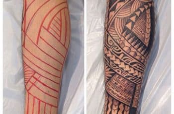 Plantillas y diseños de tatuajes maories en el brazo
