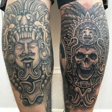 tatuajes aztecas y su significado en la pierna