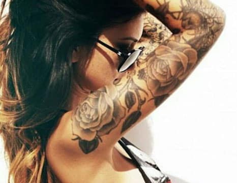 tatuajes brazo entero mujer diseño