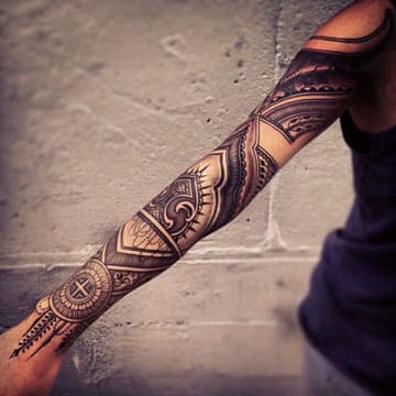tatuajes brazo entero mujer tribal