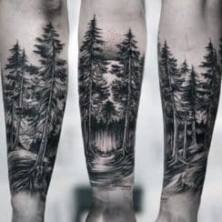 Significado de tatuajes de bosques en el brazo y la muñeca