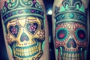 tatuajes de calaveras para parejas mexicanas
