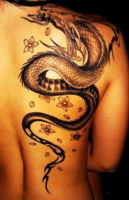 tatuajes de dragones chinos espalda