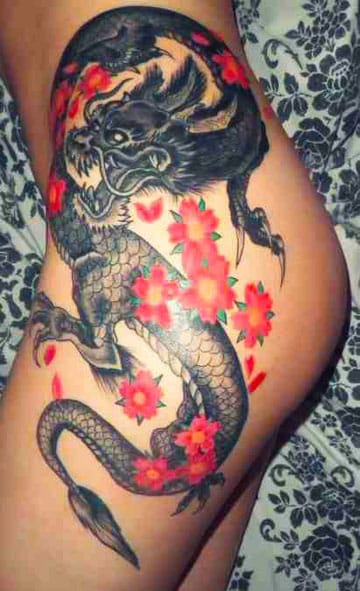 tatuajes de dragones chinos para mujer
