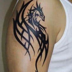 Imagenes de tatuajes de dragones tribales pequeños