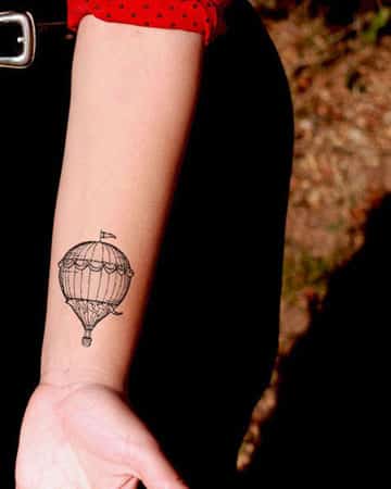 tatuajes de globos aerostaticos pequeño