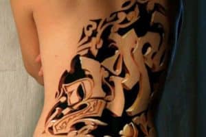 tatuajes en tercera dimensión en la espalda