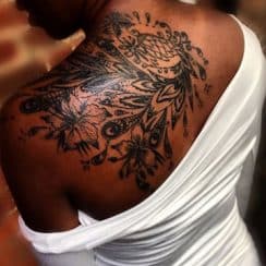 Fotos de tatuajes para piel morena o trigueña de mujer