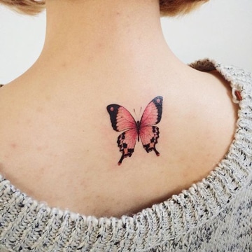 imagenes de mariposas para tatuajes rosada