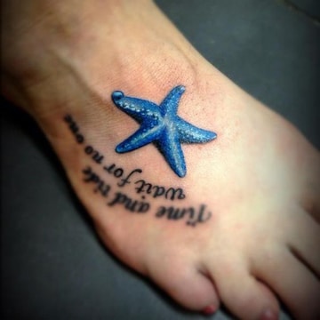 tatuajes de estrellas de mar azul