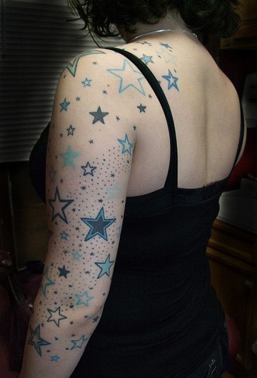 tatuajes de estrellas en el brazo para mujer