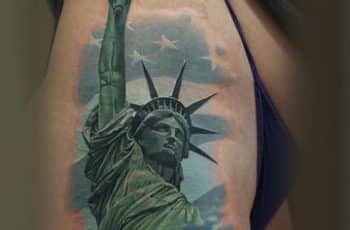 Tatuajes de la estatua de la libertad para hombres