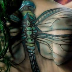 Fascinantes y originales tatuajes de libelulas en 3d