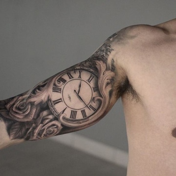 modelos de tatuajes para hombres de reloj