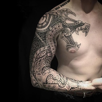 tatuajes de dragones en el brazo para hombres