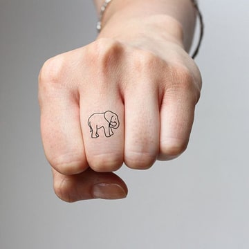 imagenes de tatuajes de elefantes en puño