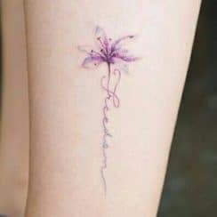 Algunos tatuajes de flores con nombres muy representativos