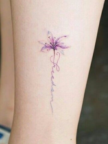 Algunos tatuajes de flores con nombres muy representativos