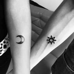 La originalidad de los tatuajes de sol y luna para parejas