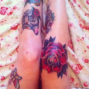 tatuajes en la rodilla para mujer muy lindos