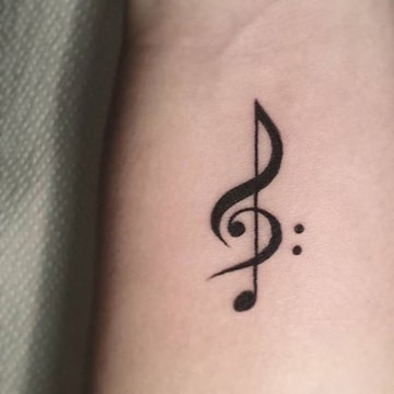 tatuajes con notas musicales sencillos