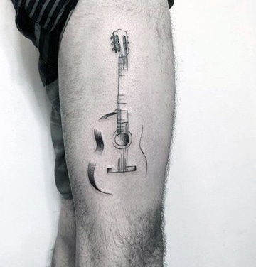 tatuajes de musica para hombres guitarra
