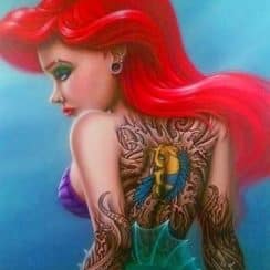 Original campaña de princesas de disney tatuadas