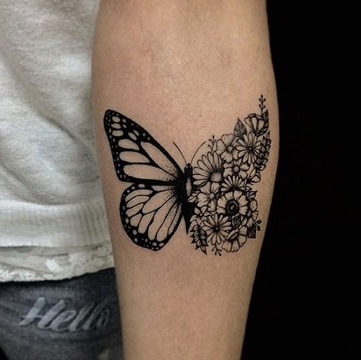 significado de animales en tatuajes mariposa
