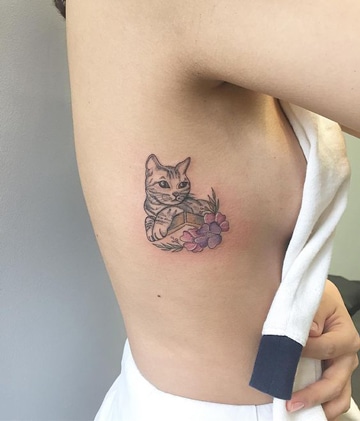 tatuajes de gatos para mujeres ideas bonitas