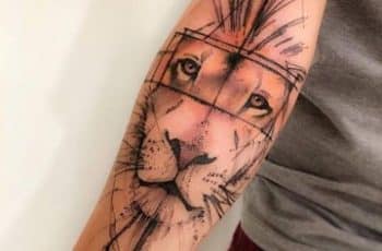 Simbolicos e increibles tatuajes de cara de leon