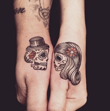 tatuajes de catrinas en la mano diseños