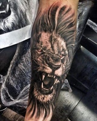 tatuajes de leones rugiendo ideas