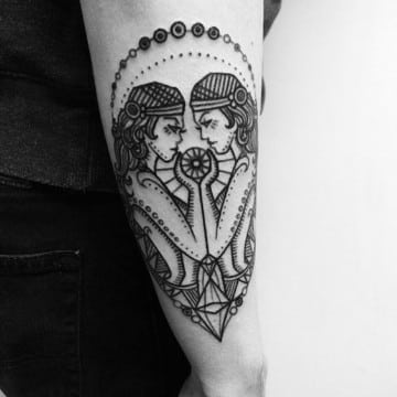 Originales diseños para tatuajes del signo geminis