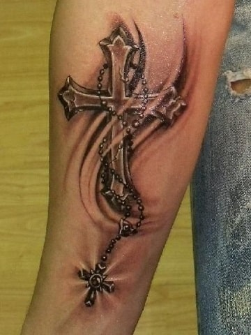 imagenes de tatuajes de rosarios con cruz