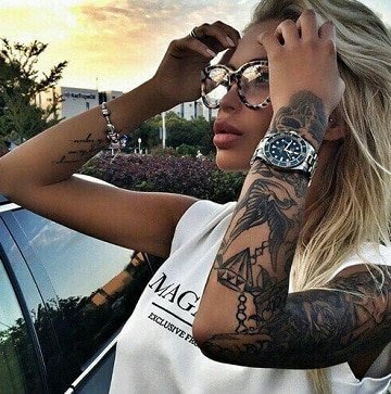 tatuajes para mujeres morenas en el brazo