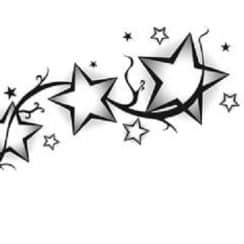 Diferentes plantillas de tatuajes de estrellas