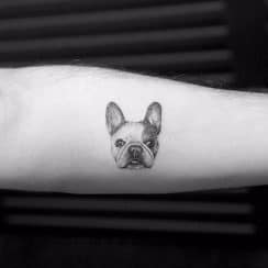 Originales diseños de tatuajes de bulldog frances