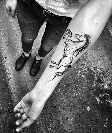 tatuajes de caballos en el brazo ideas
