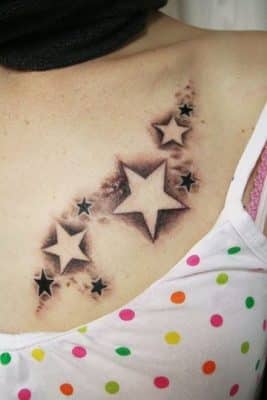 tatuajes de estrellas en el pecho grandes