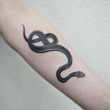 tatuajes de serpientes en el brazo pequeña