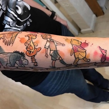 tatuajes de winnie pooh todos loa personajes